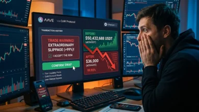 Aave Trader Burns $50 Million in 99% Slippage Execution Error