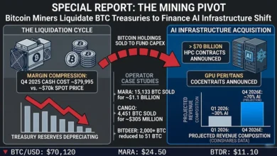 Bitcoin Miners Liquidate BTC Treasuries to Finance AI Infrastructure Shift