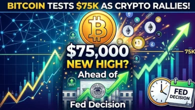 Bitcoin Tests $75K as Crypto Rallies Ahead of Fed Decision
