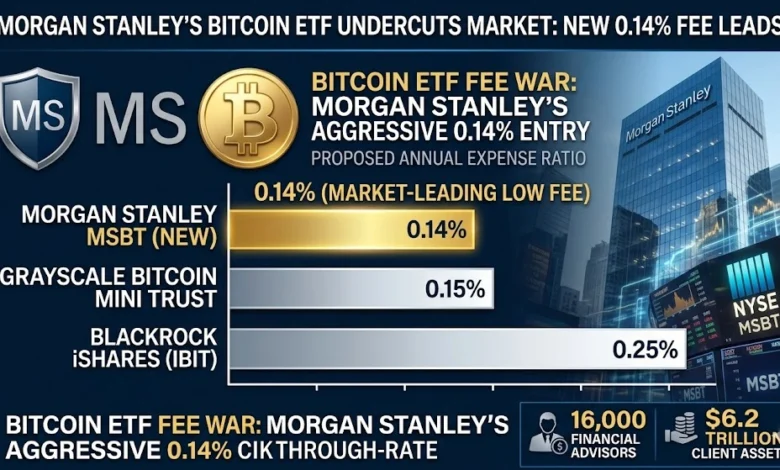 Morgan Stanley Files for Spot Bitcoin ETF With Market-Lowest 0.14% Fee
