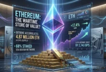 Bitmine Accumulates 4.87 Million ETH; Tom Lee Labels Ethereum a 'Wartime Store of Value'