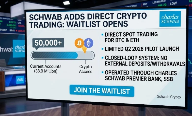 Charles Schwab Opens Waitlist for Direct Bitcoin & Ether Trading