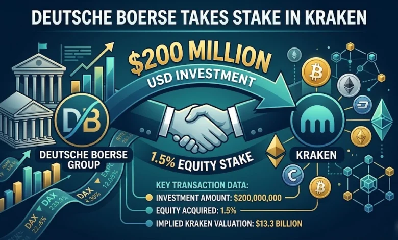 Deutsche Börse Secures $200 Million Equity Stake in Crypto Exchange Kraken