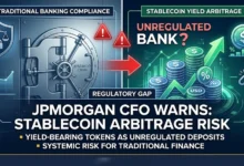 JPMorgan CFO: Yield-Bearing Stablecoins Pose 'Regulatory Arbitrage' Risk