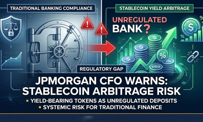 JPMorgan CFO: Yield-Bearing Stablecoins Pose 'Regulatory Arbitrage' Risk