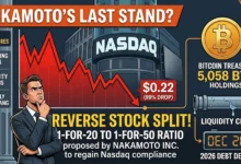 Nakamoto Sells Bitcoin & Pushes Reverse Split to Stay on Nasdaq