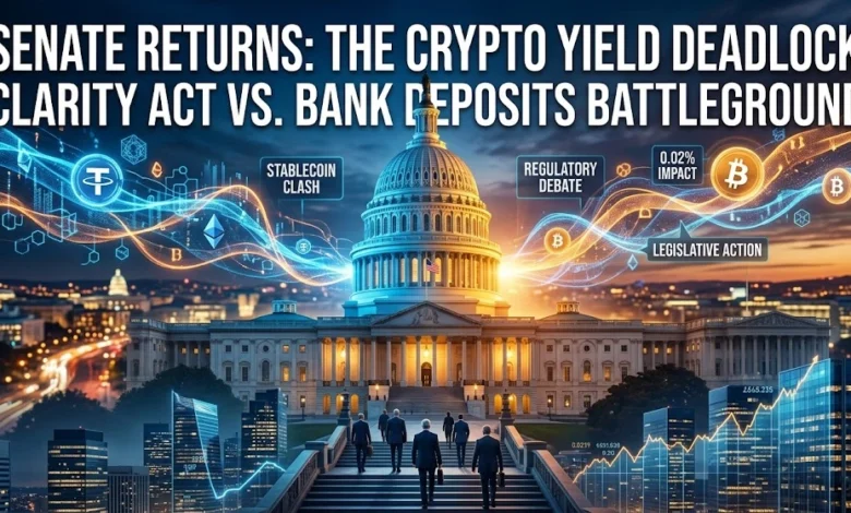 Senate Resumes Crypto Clarity Act Debate Amid Stablecoin Yield Clash