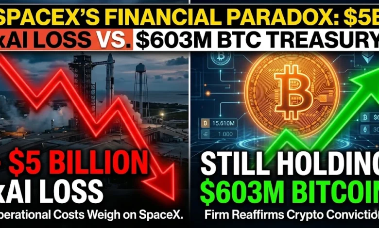 SpaceX Retains $603M Bitcoin Treasury Amid $5B xAI Deficit