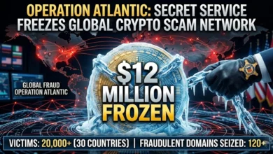 U.S. Secret Service Freezes $12M in Global Crypto Phishing Crackdown