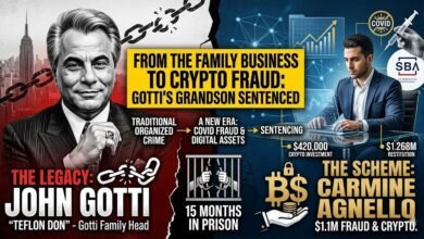John Gotti’s Grandson Gets 15 Months in $1.1M Crypto & COVID Fraud