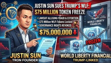 Justin Sun Sues Trump-Linked World Liberty Financial Over $75M Token Freeze