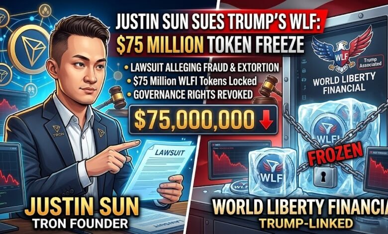 Justin Sun Sues Trump-Linked World Liberty Financial Over $75M Token Freeze