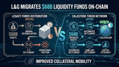 L&G Shifts $68B in Liquidity Funds to Calastone Token Network for Same-Day Settlement