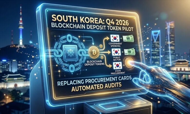 South Korea to Test Blockchain Deposit Tokens for Public Spending