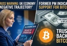 Liz Truss Backs Bitcoin Amid UK Economy’s 'Negative Trajectory'