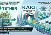 Tether Invests $8M in UAE Tokenization Firm KAIO to Bring Institutional Funds Onchain
